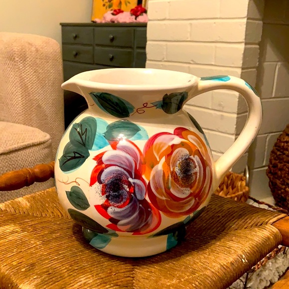 Other - Floral Water Pitcher & Vase